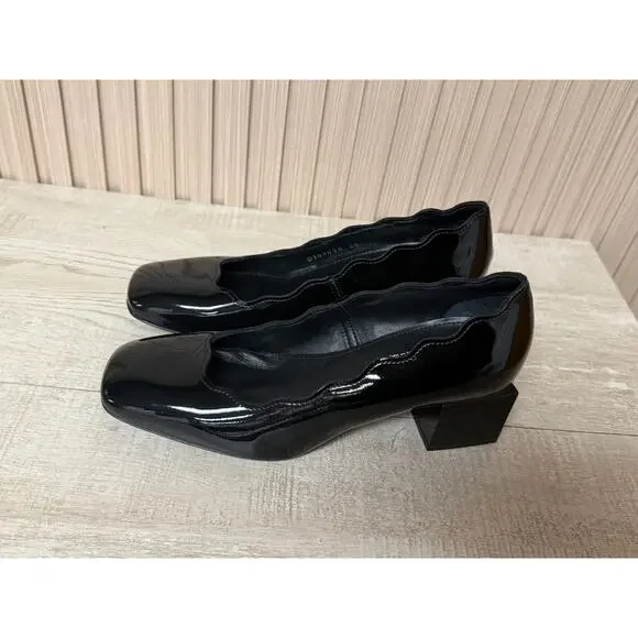 AGL Angie Wave Patent Leather Pump Womens Shoes Sz US6 New - Picture 7 of 16